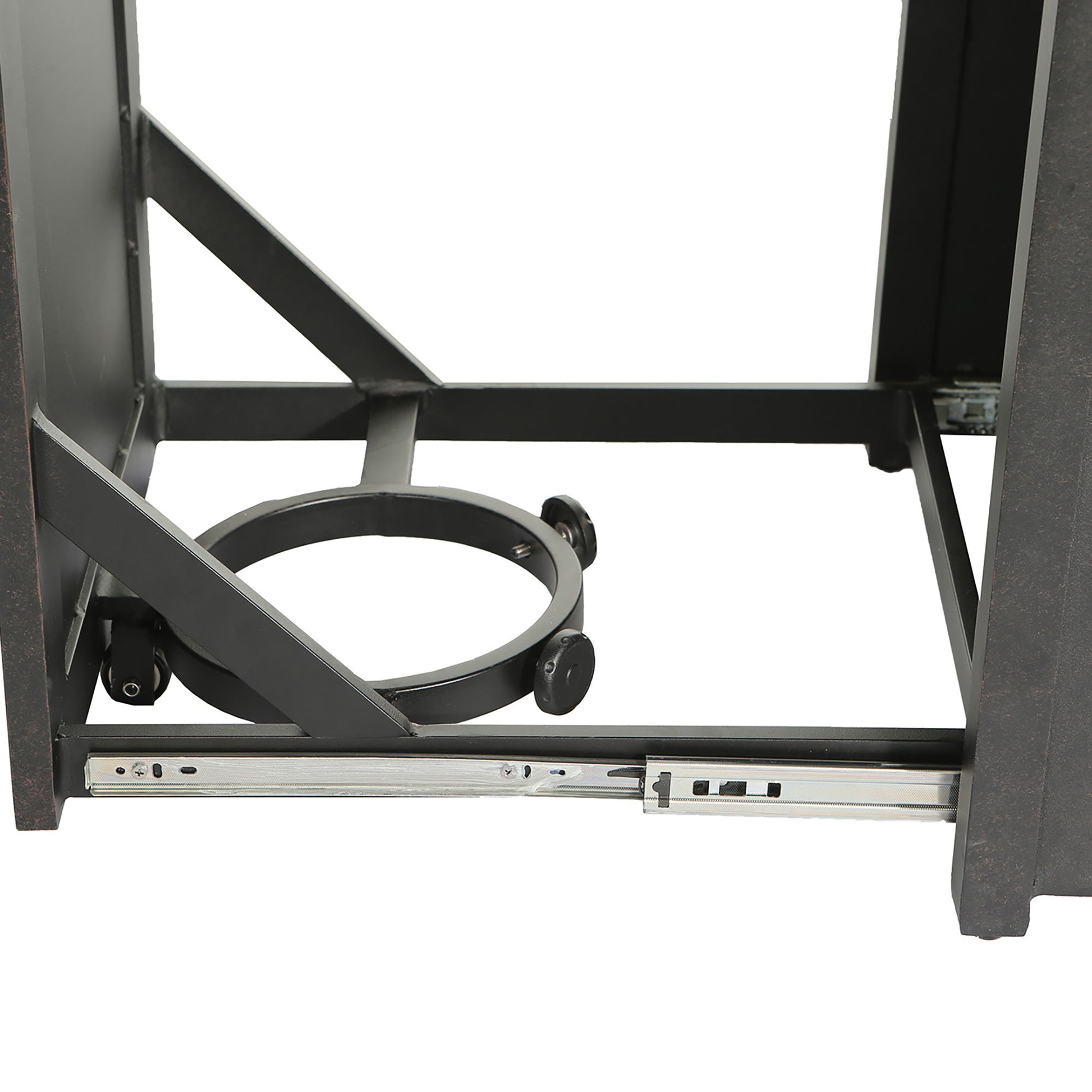 Aluminum Rectangle Fire Table With Fire Glass And Cover - Antique Bronze Home Essentials