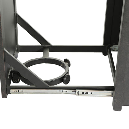 Aluminum Rectangle Fire Table With Fire Glass And Cover - Antique Bronze Home Essentials