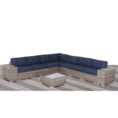 Stylish Rattan Wicker Person Seating Group With Premium Sunbrella Cushions Perfect For Outdoor Entertaining LSI Patio Furniture