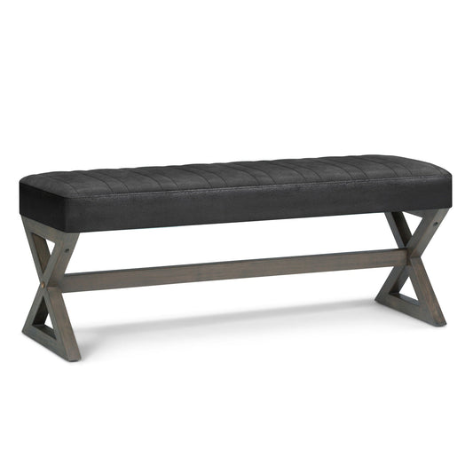 Salinger - Large Upholstered Ottoman Bench Simpli-Home