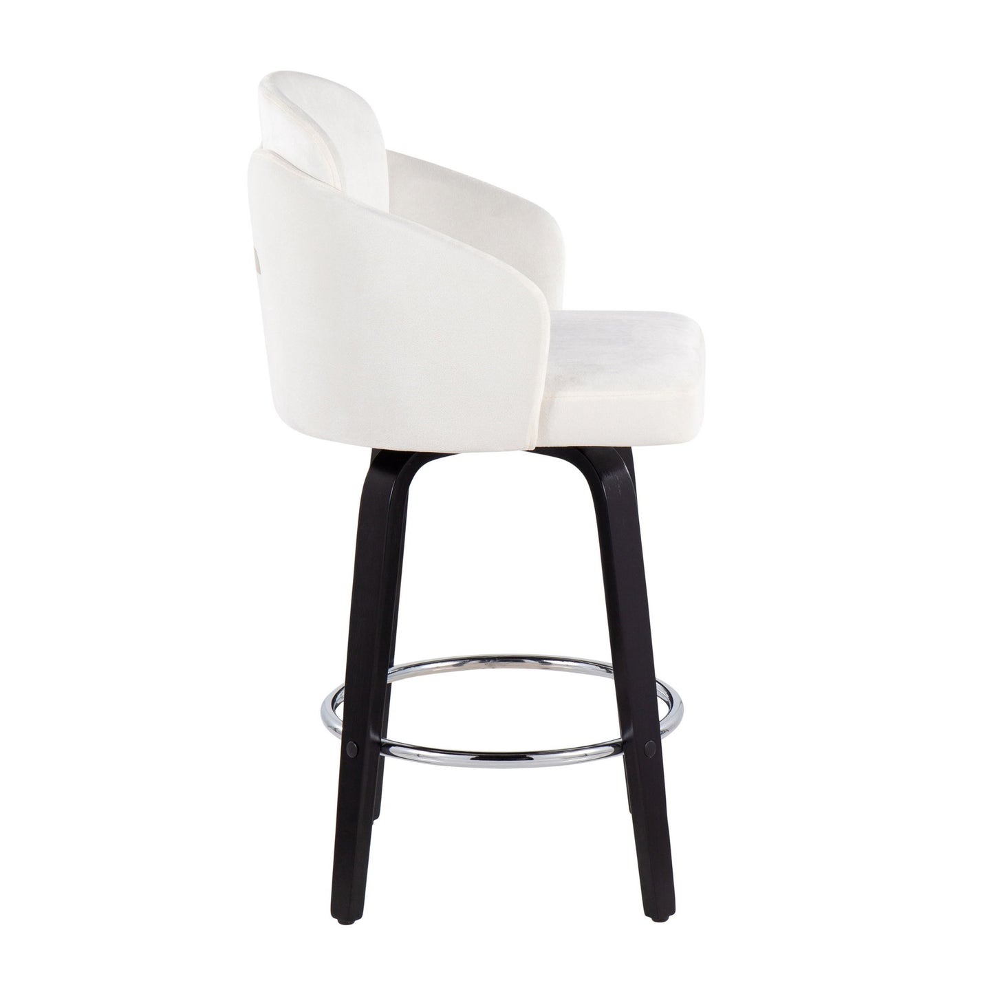 Dahlia - Contemporary Counter Stool Round Footrest (Set of 2) Lumi Source