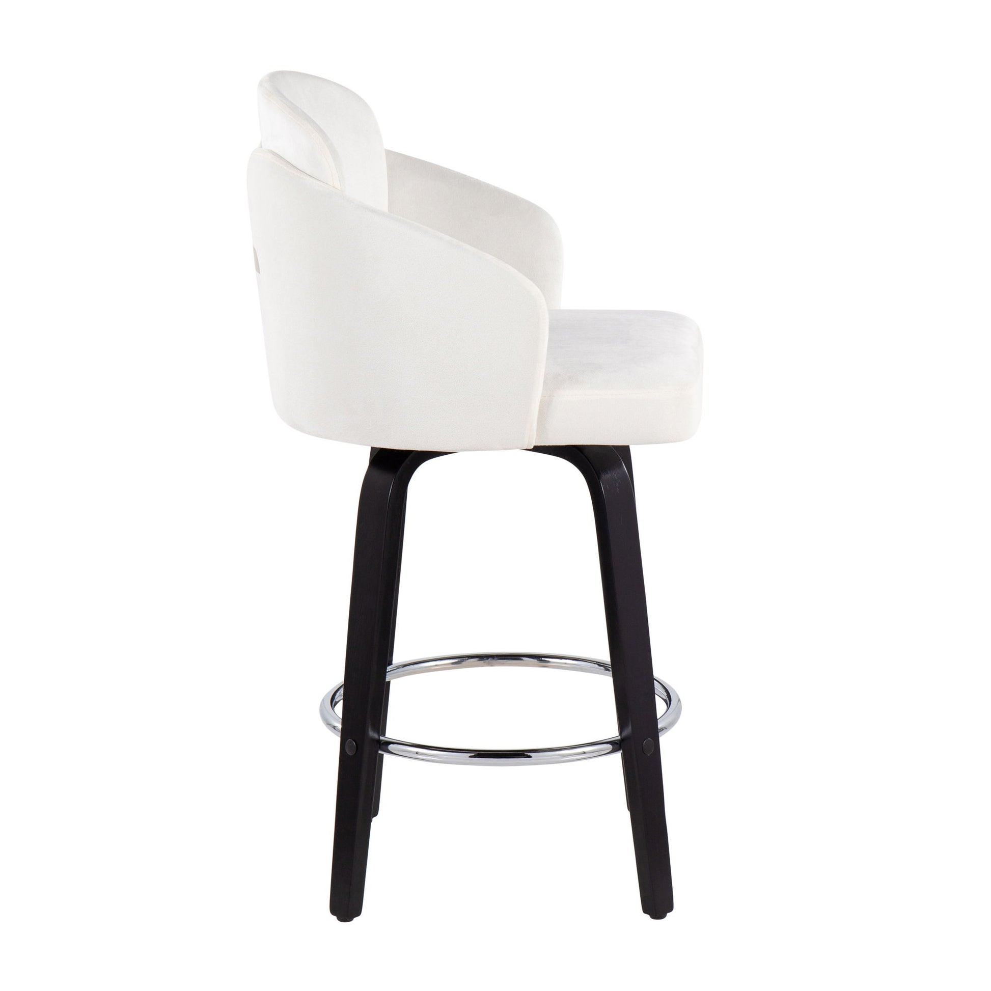 Dahlia - Contemporary Counter Stool Round Footrest (Set of 2) Lumi Source