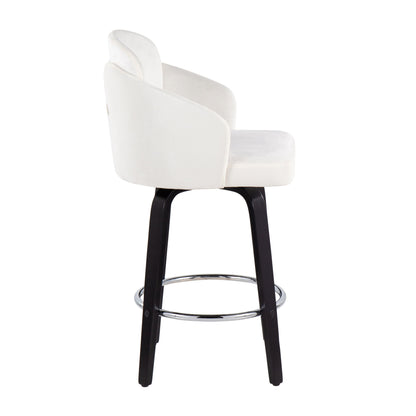 Dahlia - Contemporary Counter Stool Round Footrest (Set of 2) Lumi Source