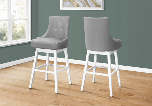 Swivel Stool Bar Height, Transitional (Set of 2) 8th Street