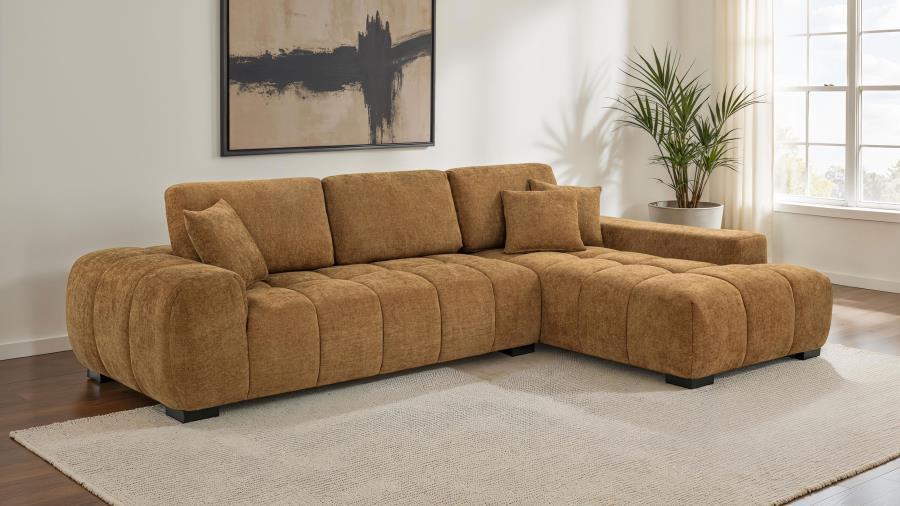 Octavia - Fabric Upholstered Sectional Chaise Sofa Coaster Fine Furniture