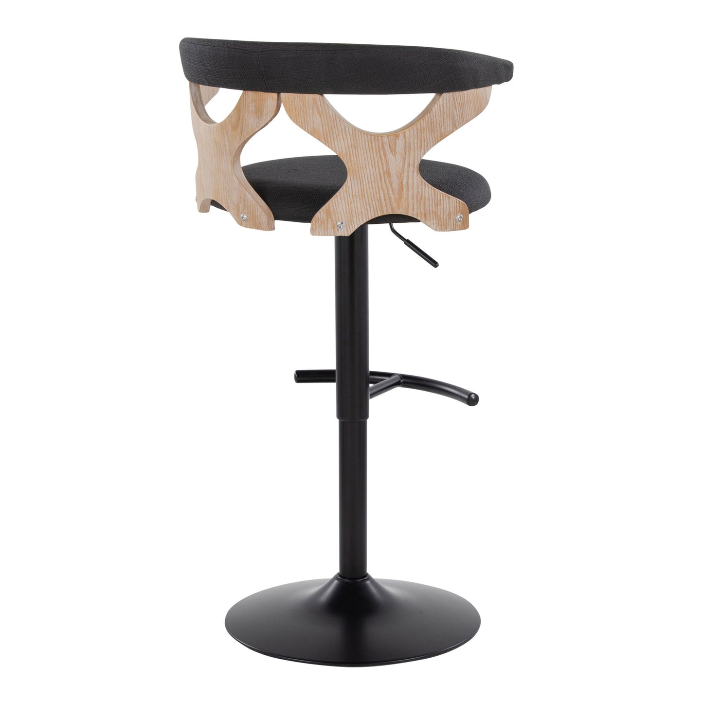 Gardenia - Contemporary Adjustable Barstool & Swivel With Rounded T Footrest (Set of 2) Lumi Source