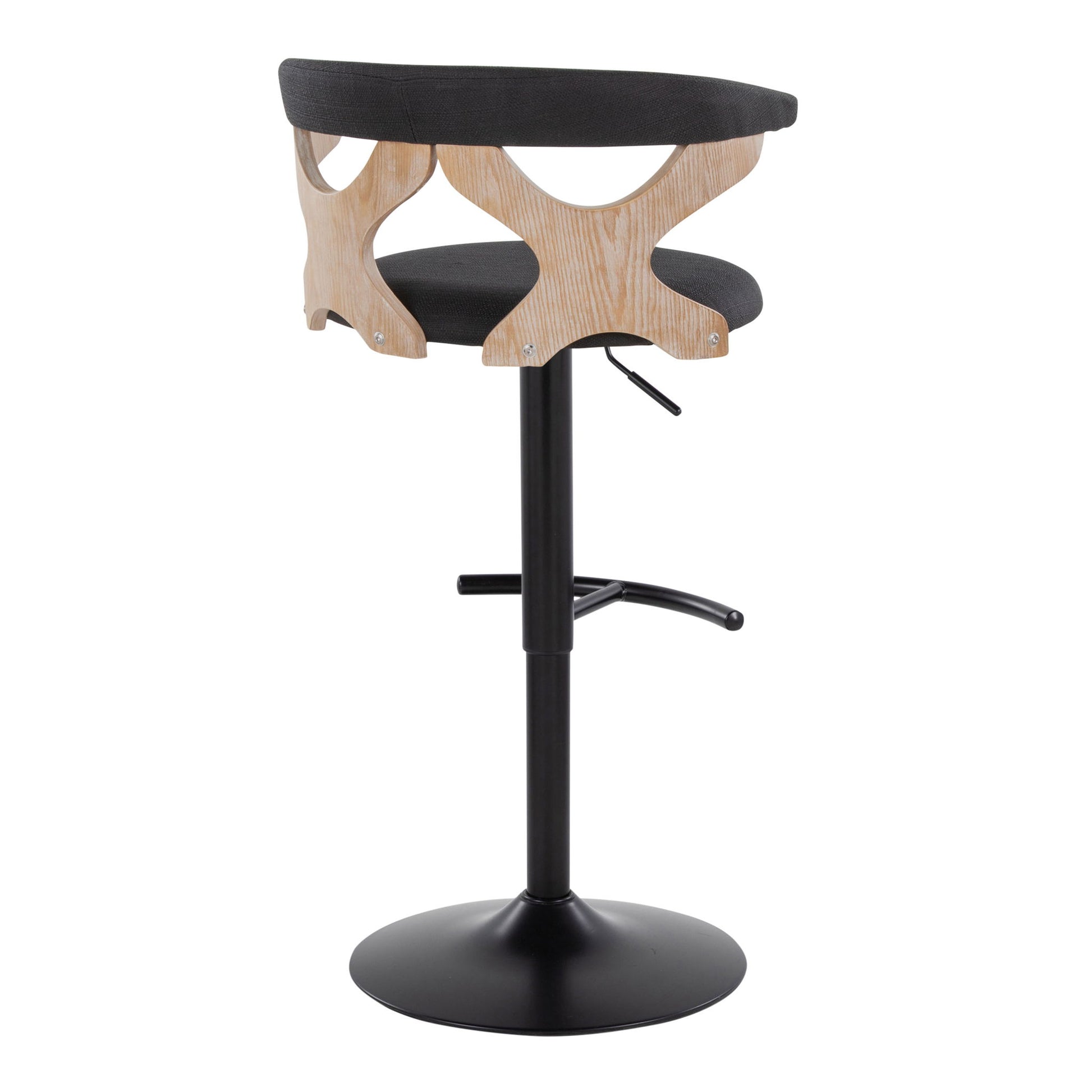 Gardenia - Contemporary Adjustable Barstool & Swivel With Rounded T Footrest (Set of 2) Lumi Source