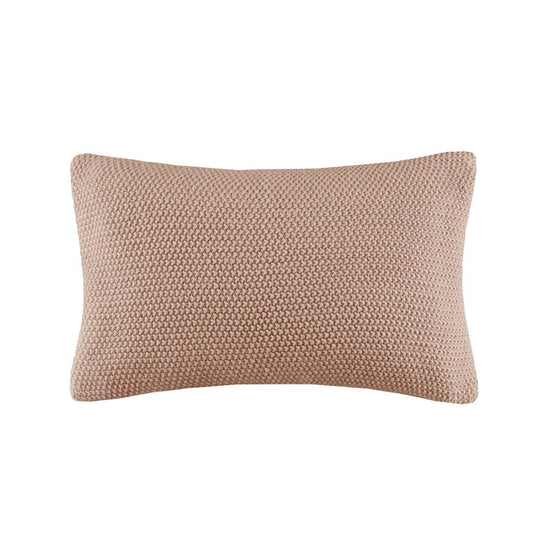 Bree Knit - Oblong Pillow Cover - Brown