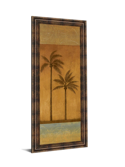 Golden Palm Il By Jordan Grey - Framed Print Wall Art - Dark Brown