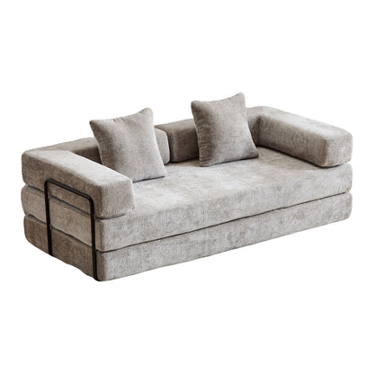 Convertible Floor Sofa Bed With Pillow Back Support Armrest Home Essentials
