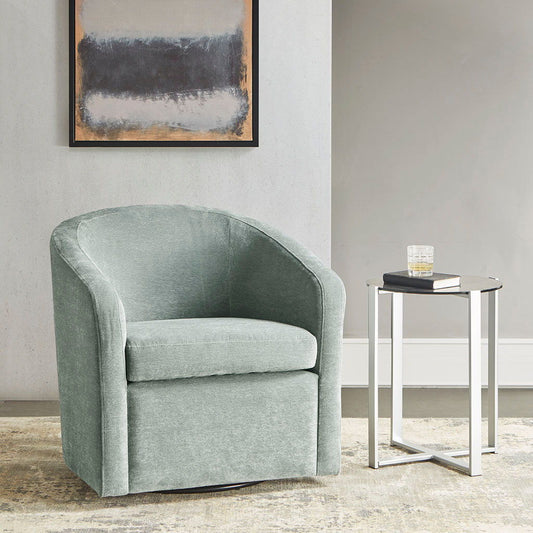 Amber - Swivel Chair - Light Blue