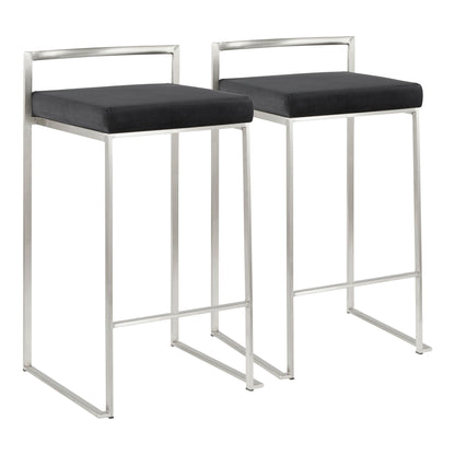 Fuji - Contemporary Elegant Stackable Counter Stool Set Lumi Source