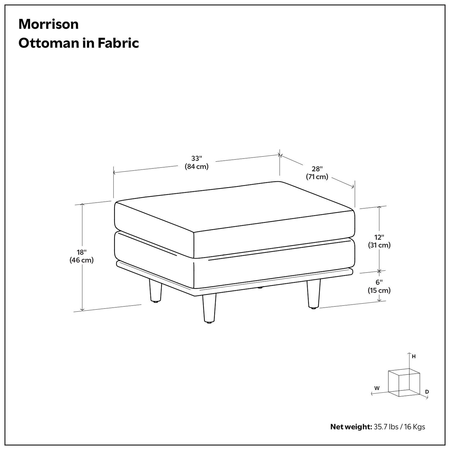 Morrison - Handcrafted Ottoman