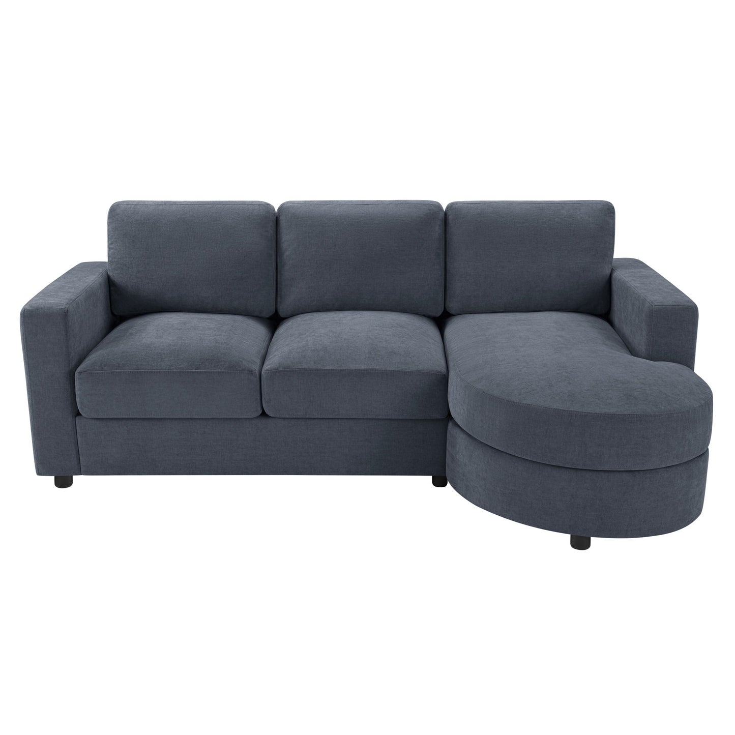 Modern L-Shaped Sectional Sofa With Curved Chaise, USB Ports, And Side Storage Pockets Hearth and Haven