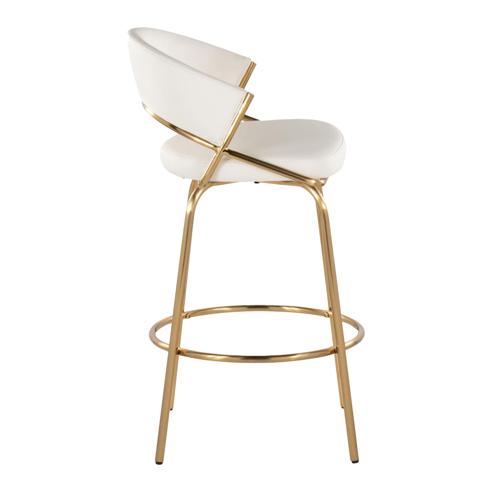 Jie - Glam Fixed Height Counter Stool (Set of 2) Lumi Source