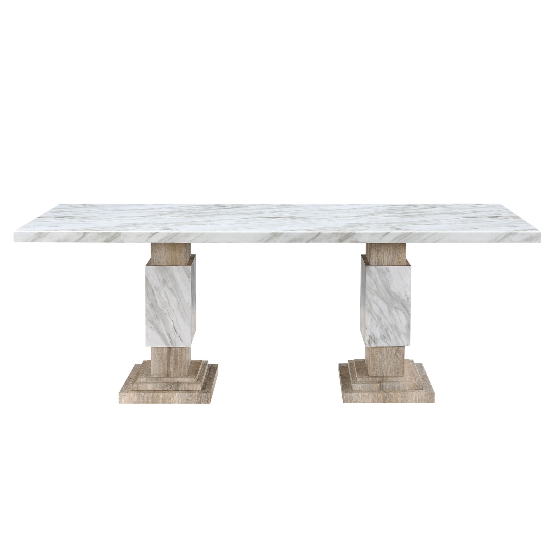 Stacey - Dining Table With Pedestal Base - Beige Global Furniture USA