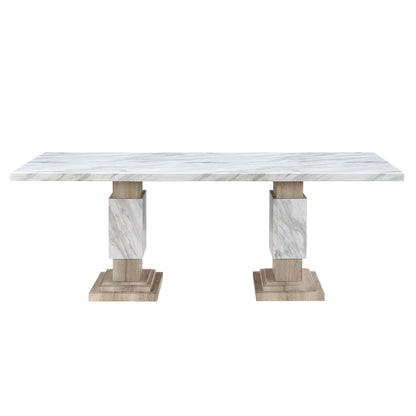 Stacey - Dining Table With Pedestal Base - Beige Global Furniture USA