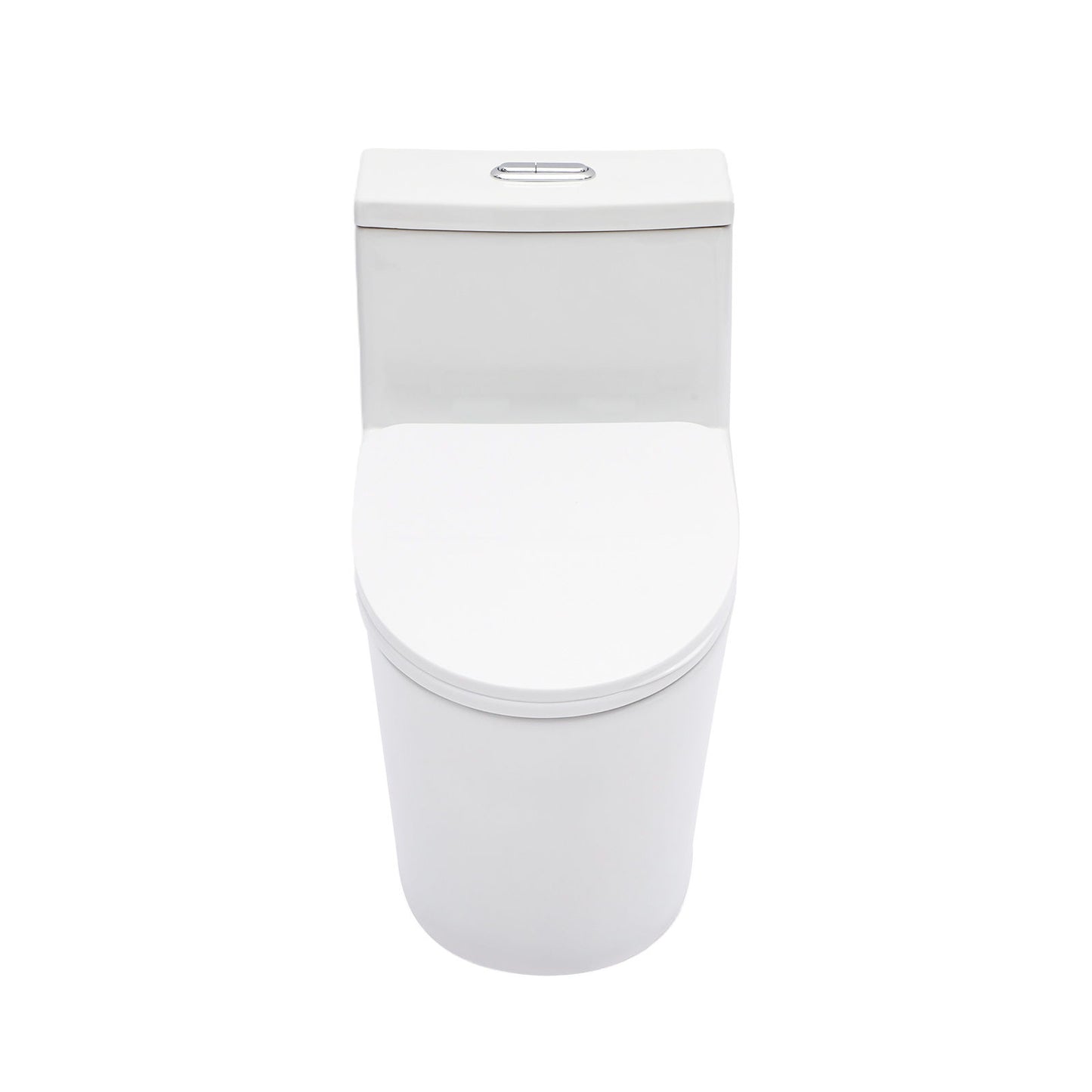 1 Piece Toilet For Bathroom, Dual Flush 1.24 / 1.43 Gpf, Soft Closing Seat - White Daily Nest