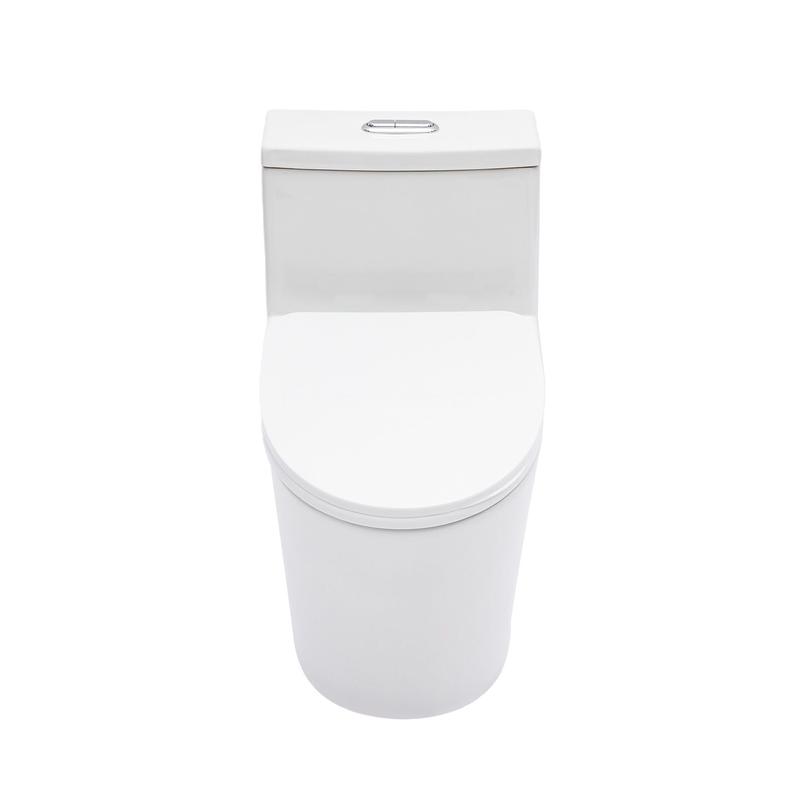 1 Piece Toilet For Bathroom, Dual Flush 1.24 / 1.43 Gpf, Soft Closing Seat - White Daily Nest