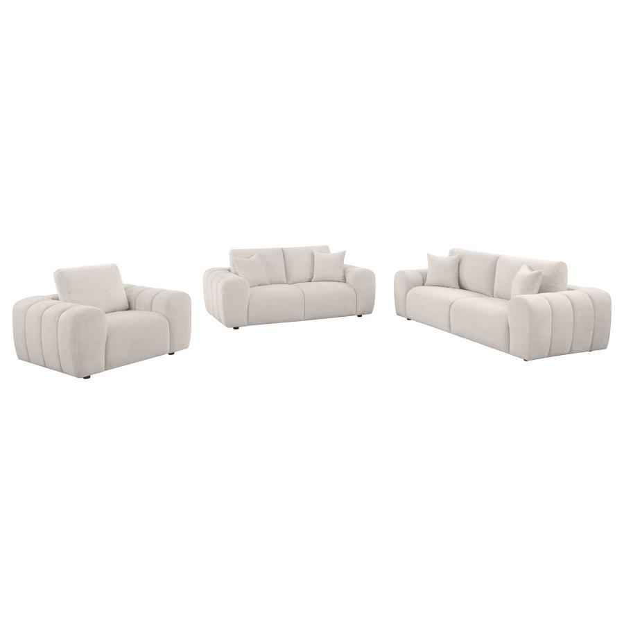 Burnett - Chenille Upholstered Sofa Set Coaster Fine Furniture