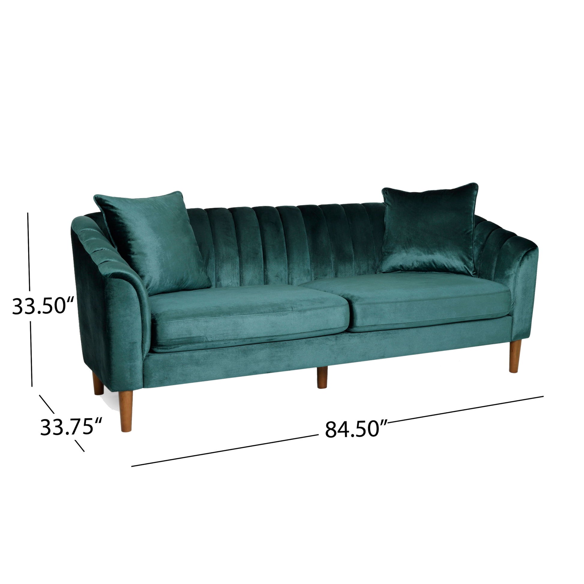 Contemporary 3 Seater Sofa With Accents Noble House