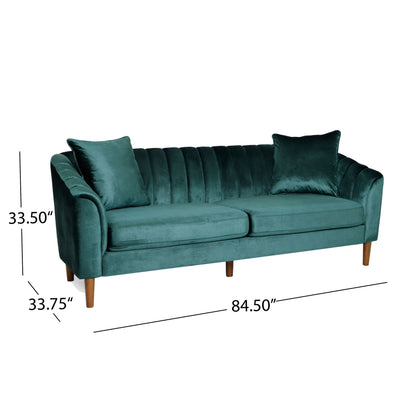Contemporary 3 Seater Sofa With Accents Noble House