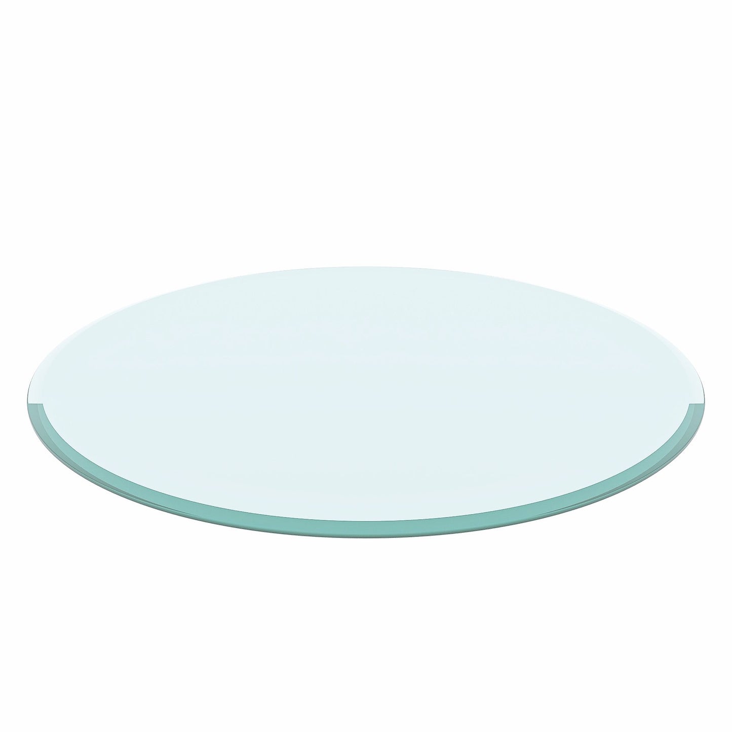 Round Tempered Glass Table Top Glass Thick Beveled Polished Edge Home Essentials
