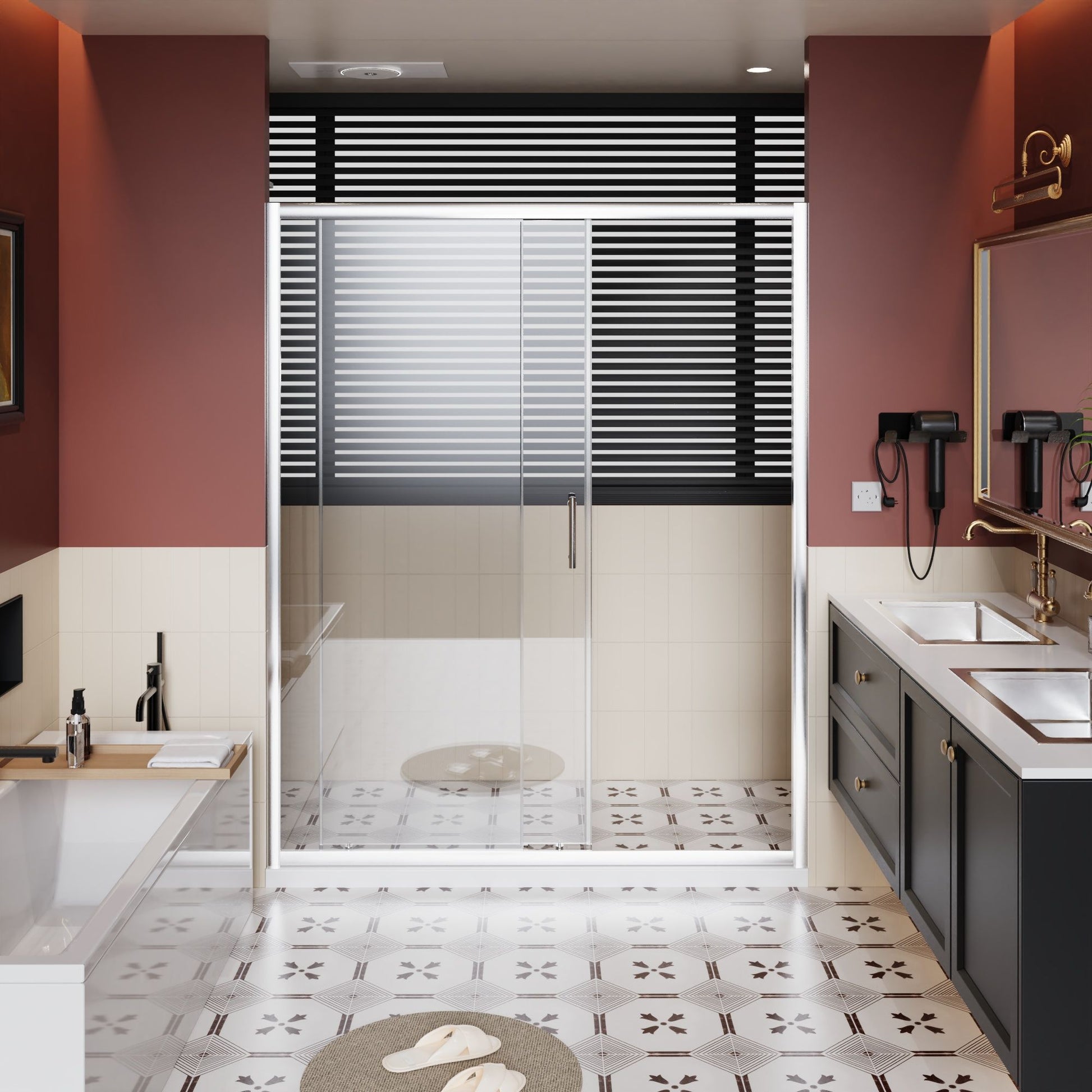 Sliding Shower Door With And Handle - Chrome Daily Nest