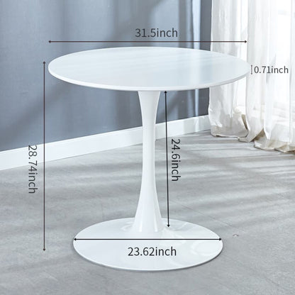 Tulip Table Mid-Century Dining Table With Round MDF Table Top, Pedestal Dining Table, End Table Leisure Coffee Table Home Essentials