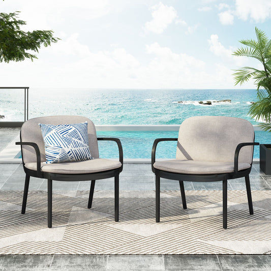 Luna - Outdoor Club Chair (Set of 2) Noble House