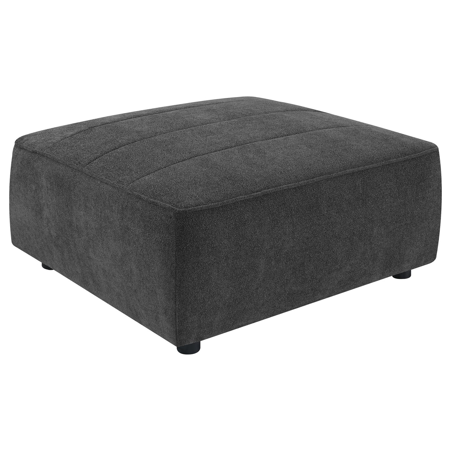 Ortega - Square Ottoman - Charcoal Furniture Max