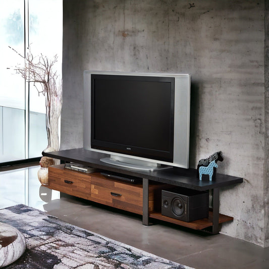 Elling - TV Stand - Walnut / Black Acme
