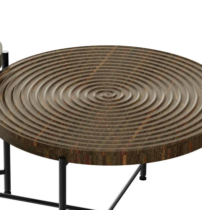 Coffee And End Table Set Waterproof Cover, Distressed Cylindrical Design, Legs Classic Rustic Charm (Set of 2) US Pride