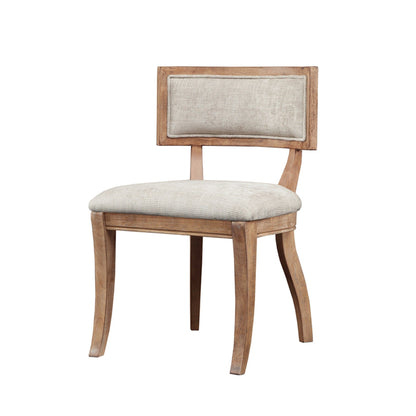 Classic Dining Chair With Curved Back (Set of 2) - Beige / Light Natural JLA