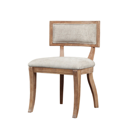 Classic Dining Chair With Curved Back (Set of 2) - Beige / Light Natural JLA
