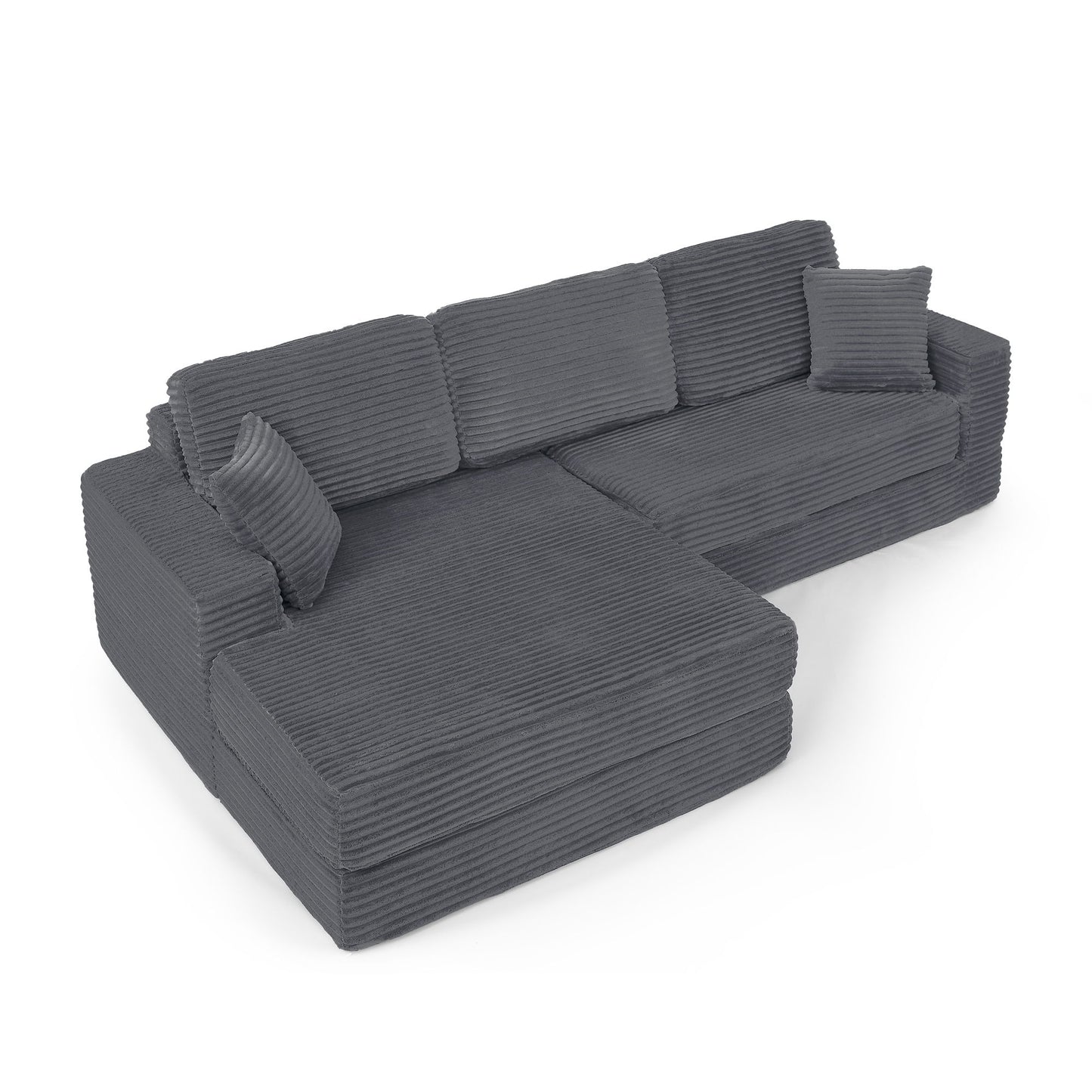 Modern Minimalist L Shape Modular Sectional Sofa, Couch Home Essentials