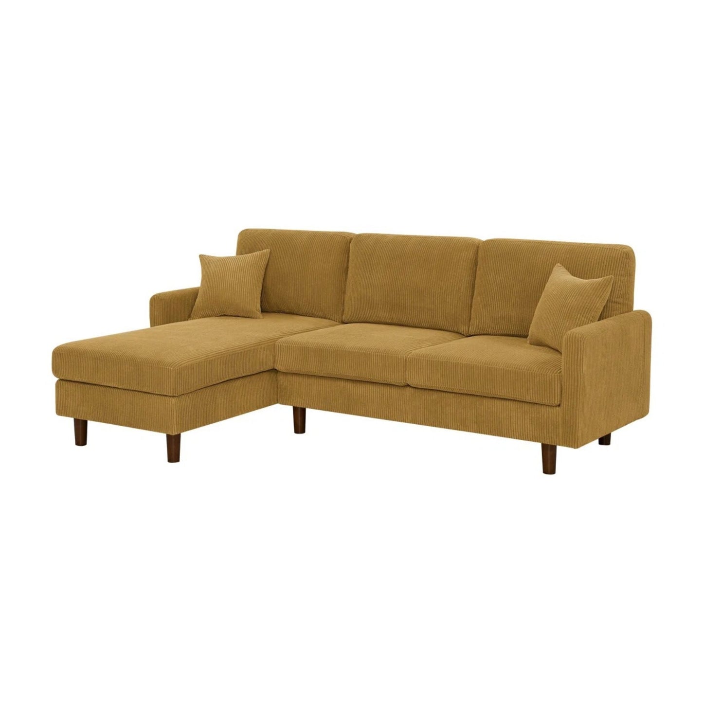 Upholstered Sectional With Toss Pillows Home Essentials