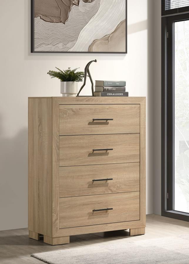 Arielle - 4-Drawer Bedroom Chest Of Drawers - Light Oak Coaster Fine Furniture