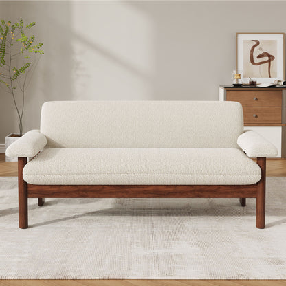 Loveseat Sofa 2 Seater Couch With Armrest Pillows Noble House