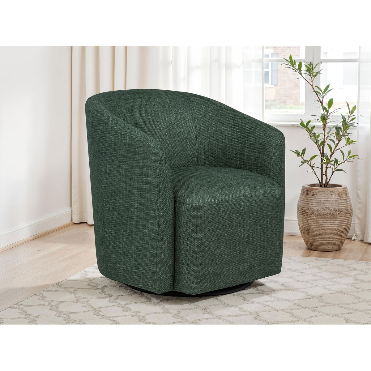 Sorenson - Swivel Accent Chair - Green Furniture Max