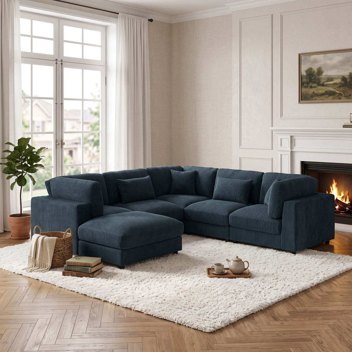 Upholstered Modular Sectional & Custom Configuration Home Essentials
