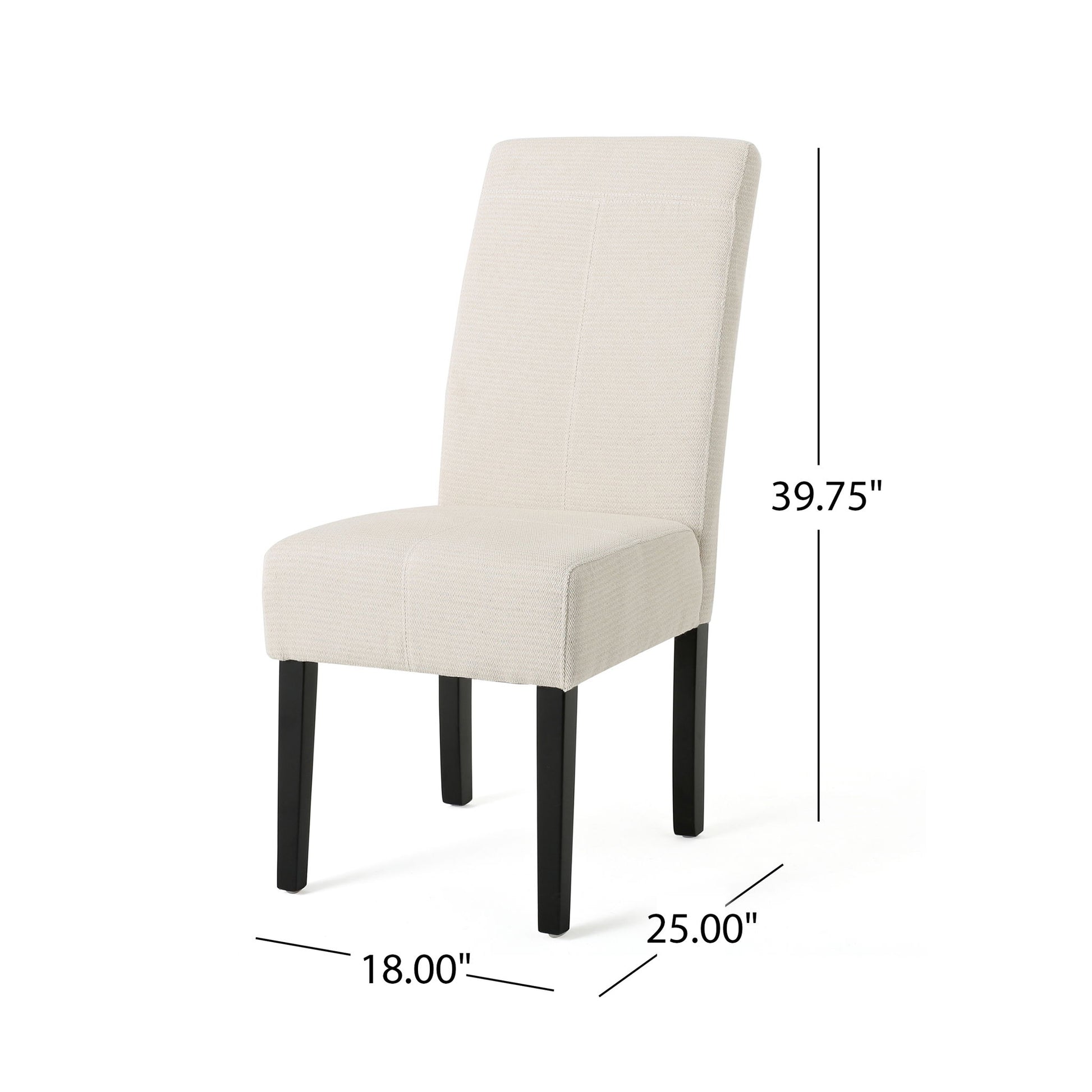 Upholstered Dining Chairs, Modern Fabric Dining Room Chair (Set of 2) - Beige Noble House