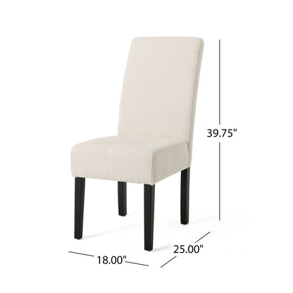 Upholstered Dining Chairs, Modern Fabric Dining Room Chair (Set of 2) - Beige Noble House