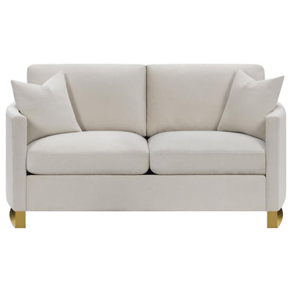 Corliss - Upholstered Arched Arm Loveseat CoasterElevations