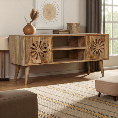 Rosalie - Media Unit - Beige Brown Artisan Furniture