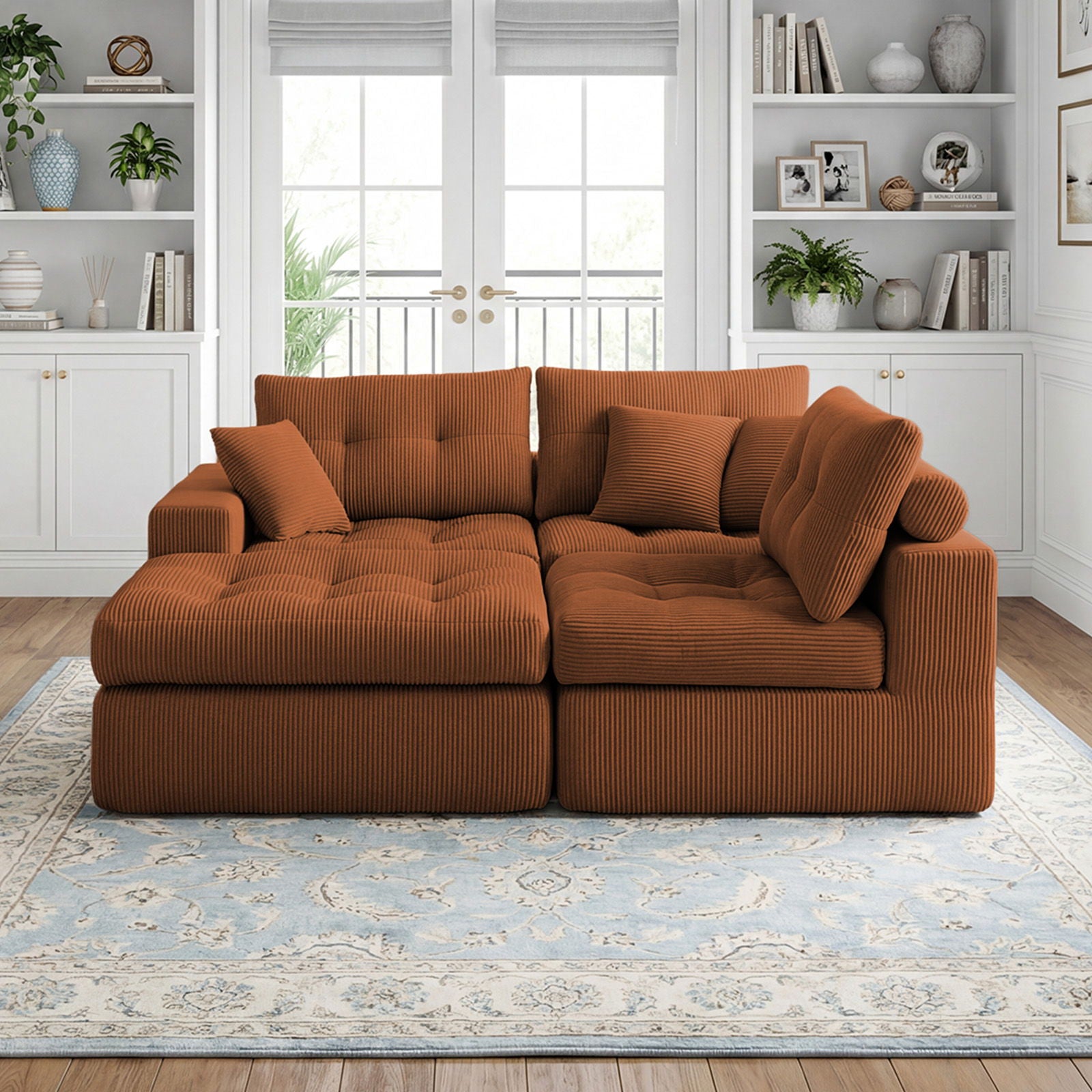 Corner Chaise L-Shaped Sectional Sofa Bed Home Essentials