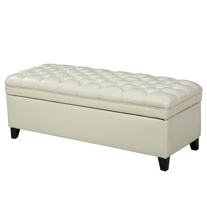 Juliana - Storage Ottoman With Birch Legs Noble House