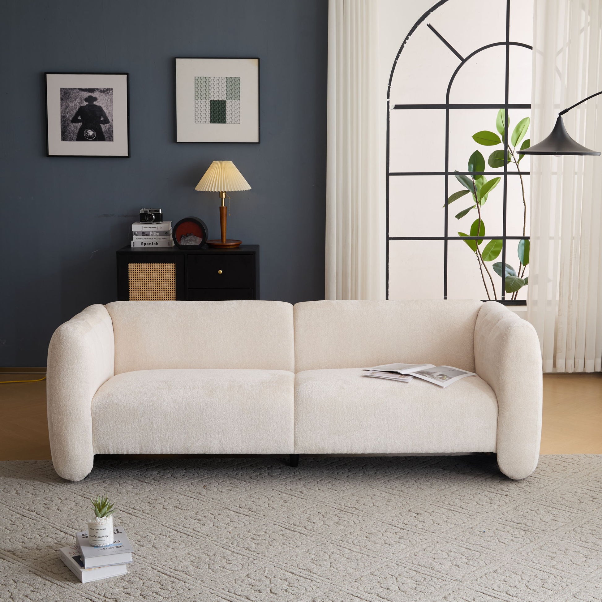 Tonson - 3 Seater Sofa, Wave Design Noble House
