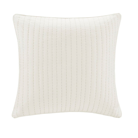 Camila - Quilted Euro Sham - White