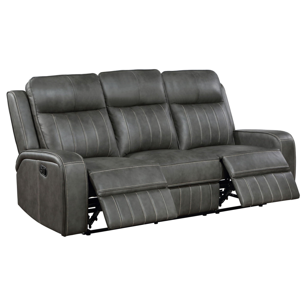 Mckinley - 3 Piece Reclining Sofa Set - Gray Furniture Max